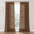 Kim Morrow Western Plaid Cotton Curtain Pleated- -TWOPAGES