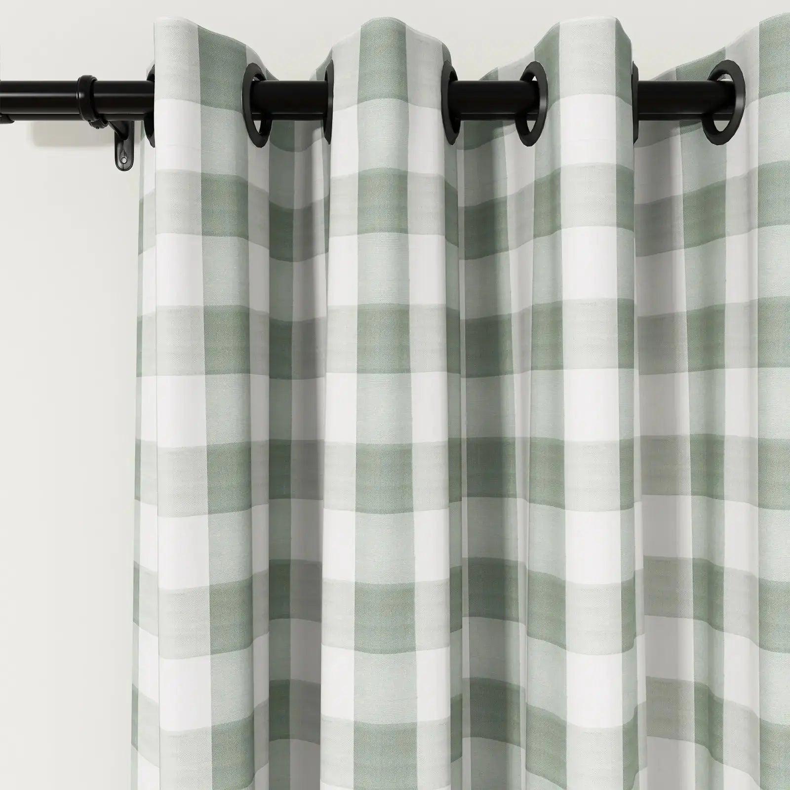 Celia Striped Plaid Cafe Curtain?-TWOPAGES