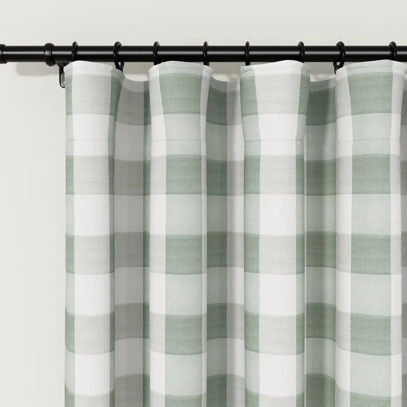 Celia Striped Plaid Cafe Curtain?-TWOPAGES