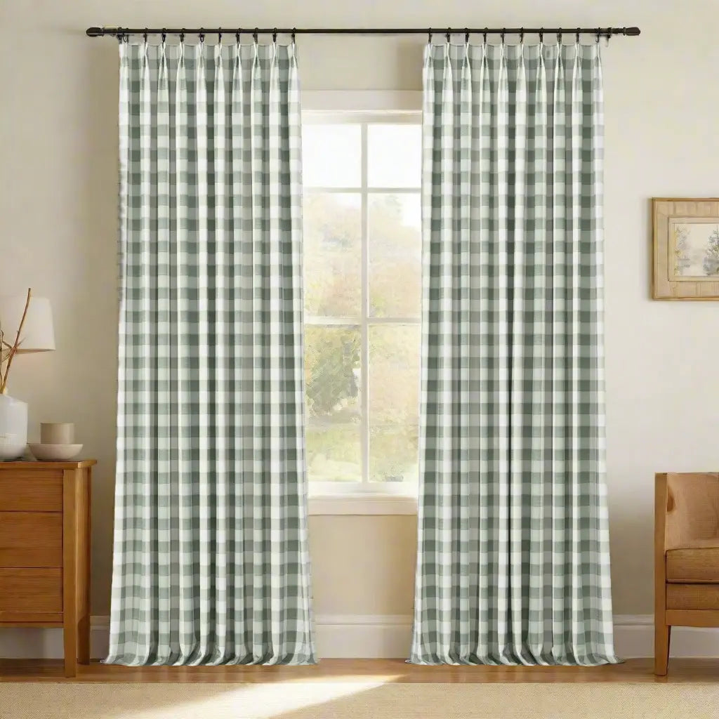 Celia Striped Plaid Curtain?-TWOPAGES
