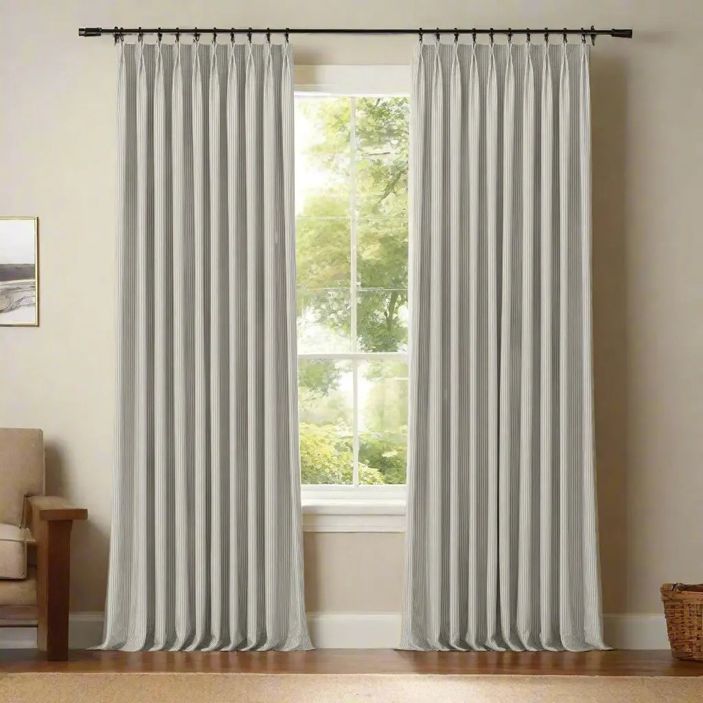 Celia Striped Plaid Curtain?-TWOPAGES