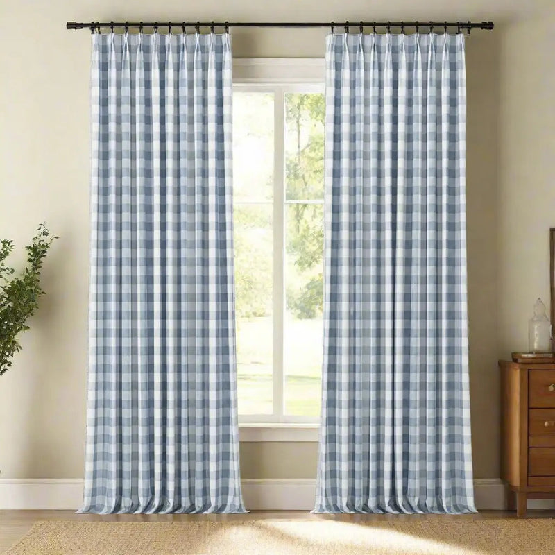 Celia Striped Plaid Curtain?-TWOPAGES