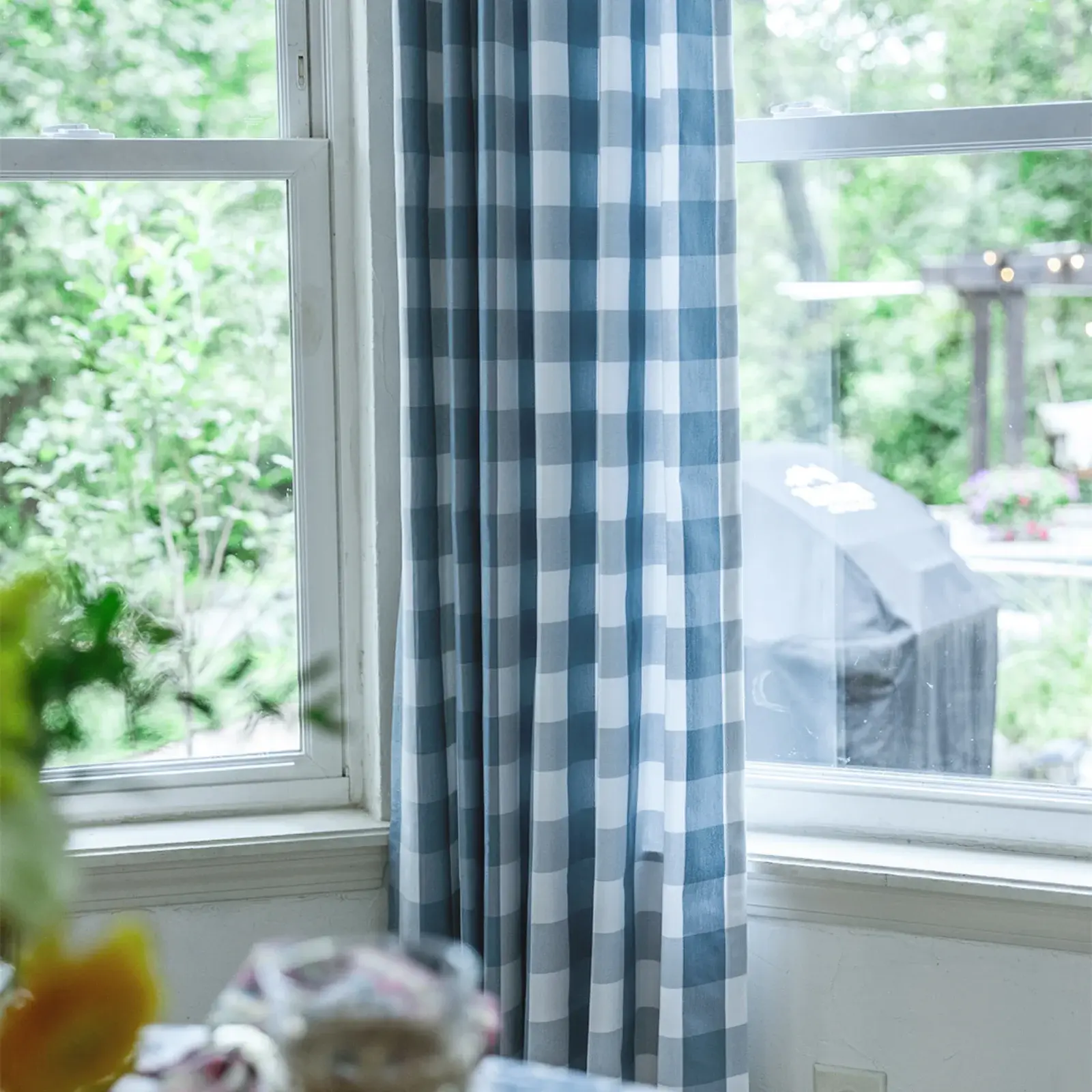Celia Striped Plaid Curtain?-TWOPAGES