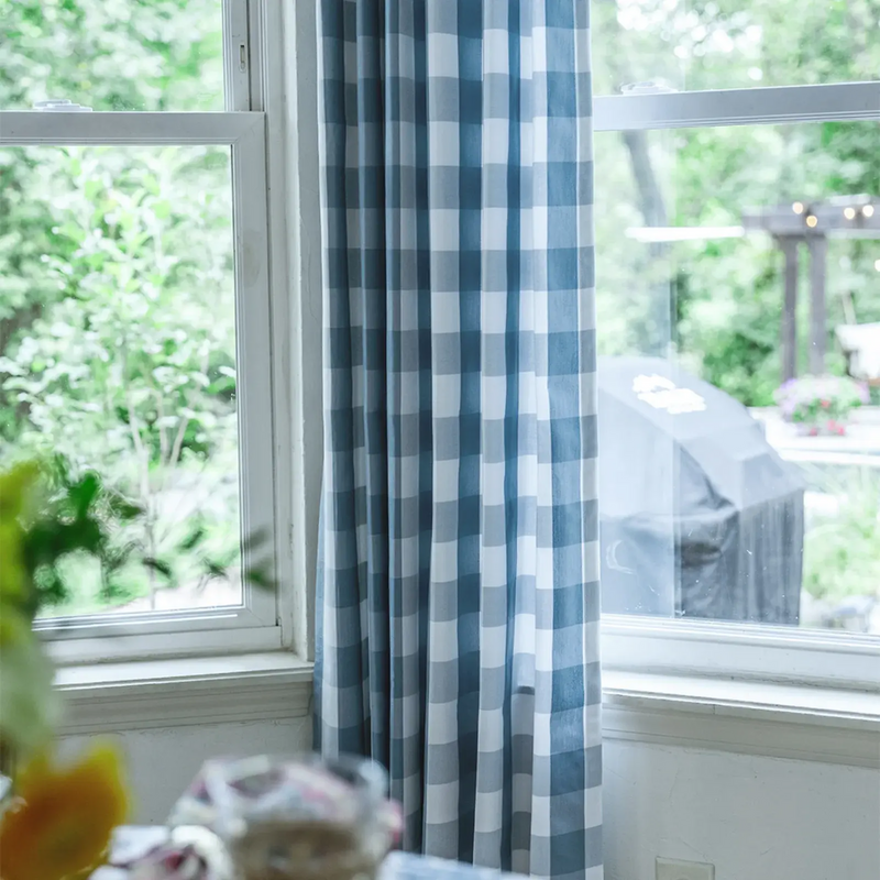 Celia Striped Plaid Curtain?-TWOPAGES