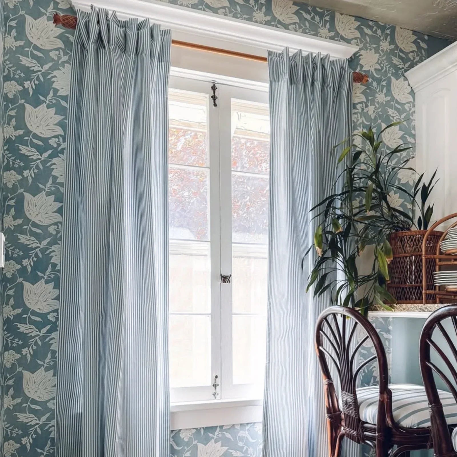 Celia Striped Plaid Curtain-?-TWOPAGES