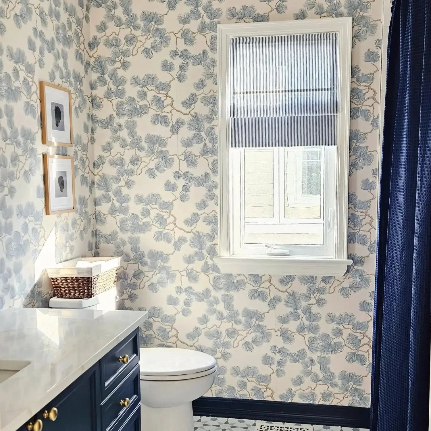 Celia Patterned Roman Shade Cordless -TWOPAGES