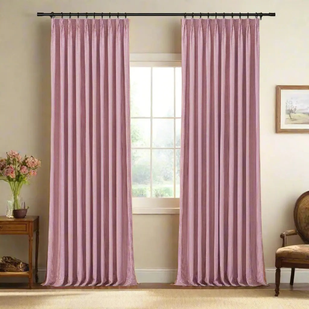 Celia Striped Plaid Curtain?-TWOPAGES