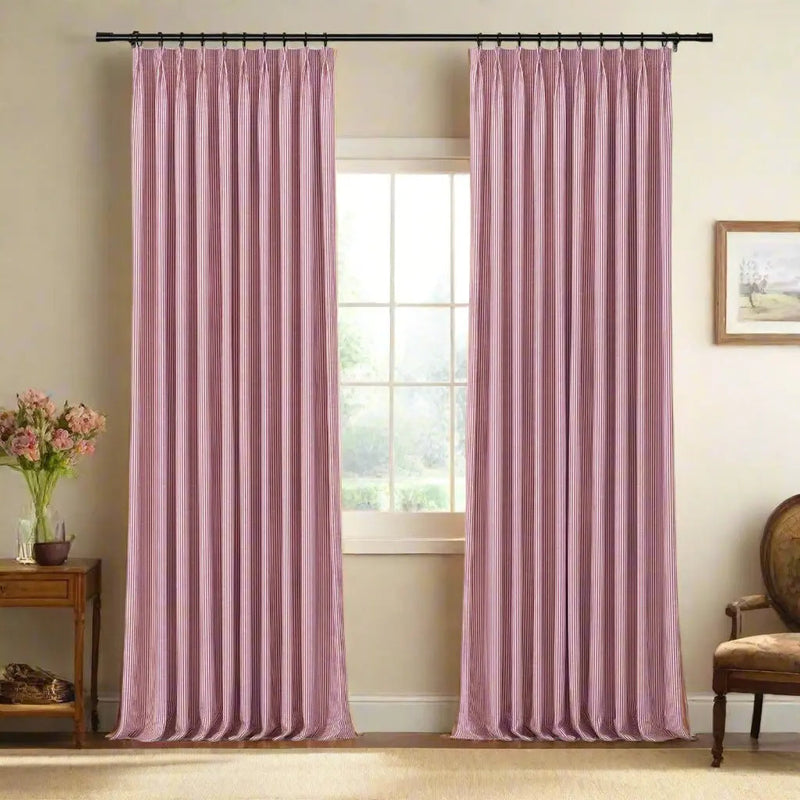 Celia Striped Plaid Curtain?-TWOPAGES