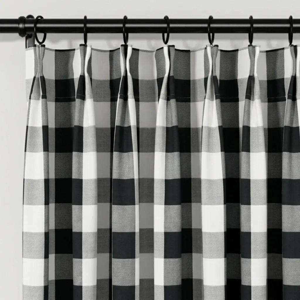 Celia Striped Plaid Curtain-?-TWOPAGES