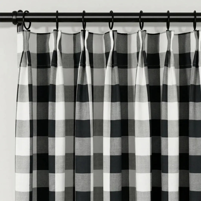 Celia Striped Plaid Curtain-?-TWOPAGES