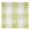 Fabric swatch featuring a light green and white plaid pattern with a visible woven texture and decorative serrated edges