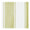 Fabric swatch with a pale green and white vertical stripe pattern, showing a visible textured weave and scalloped edges