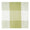 Fabric swatch of a large lime green and white gingham checked pattern displaying a clear woven texture and pinking shear edges