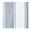 Photograph of a fabric swatch with pinked edges featuring wide vertical stripes of textured light blue-gray and smooth white, accented by thin white dividing lines and a finer blue-gray pinstripe within the white section