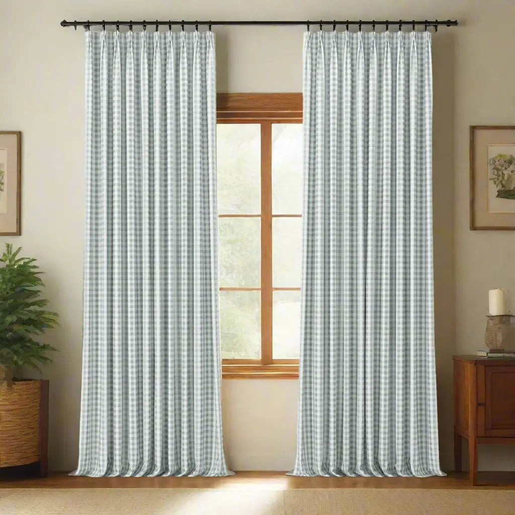 Celia Striped Plaid Curtain?-TWOPAGES