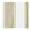 Fabric swatch featuring alternating wide off-white and narrow tan textured vertical stripes with zigzag edges