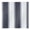 Fabric swatch with classic navy blue and white vertical stripes of varying widths showcasing a woven texture and pinked edges