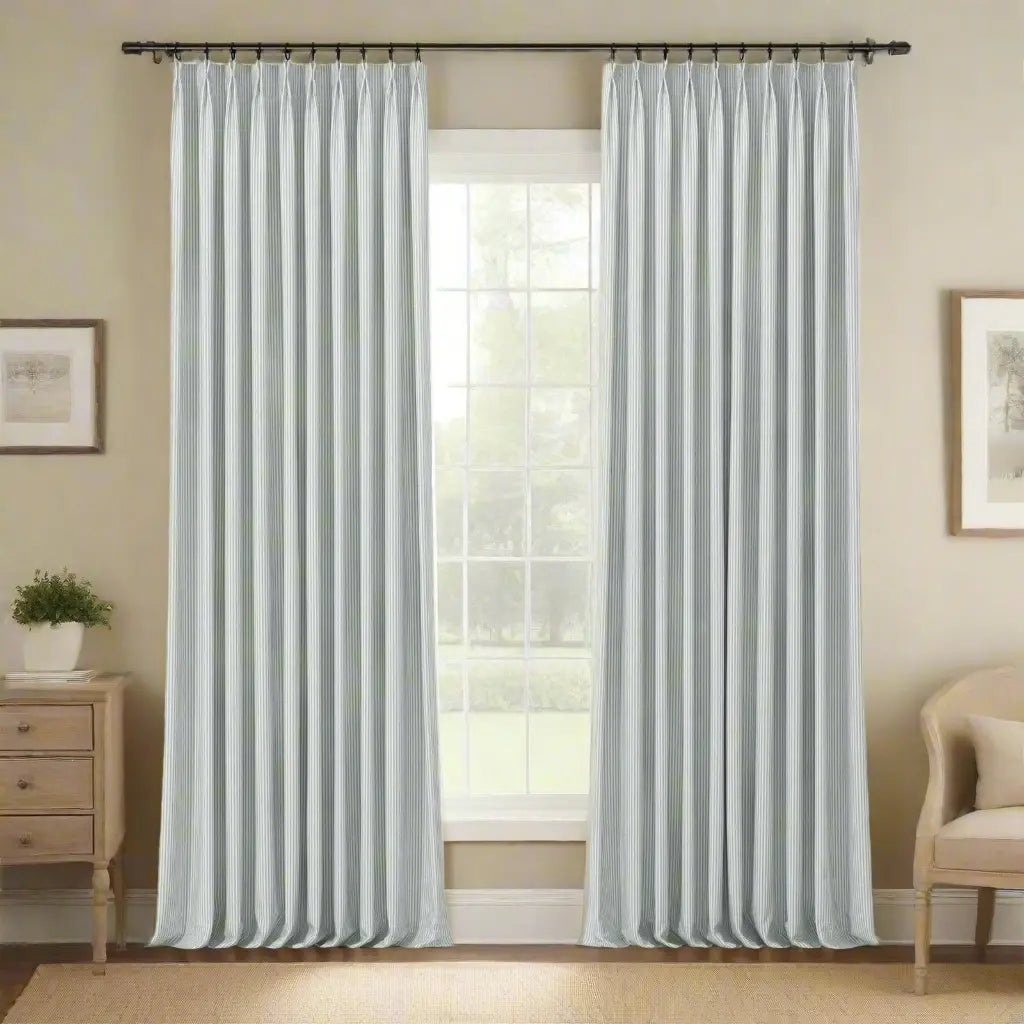 Celia Striped Plaid Curtain?-TWOPAGES