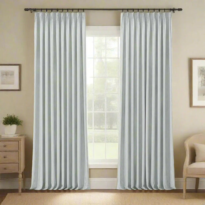 Celia Striped Plaid Curtain?-TWOPAGES