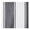 Fabric swatch featuring a scalloped edge with alternating vertical stripes of textured dark grey and smooth white, bordered by a thin white pinstripe