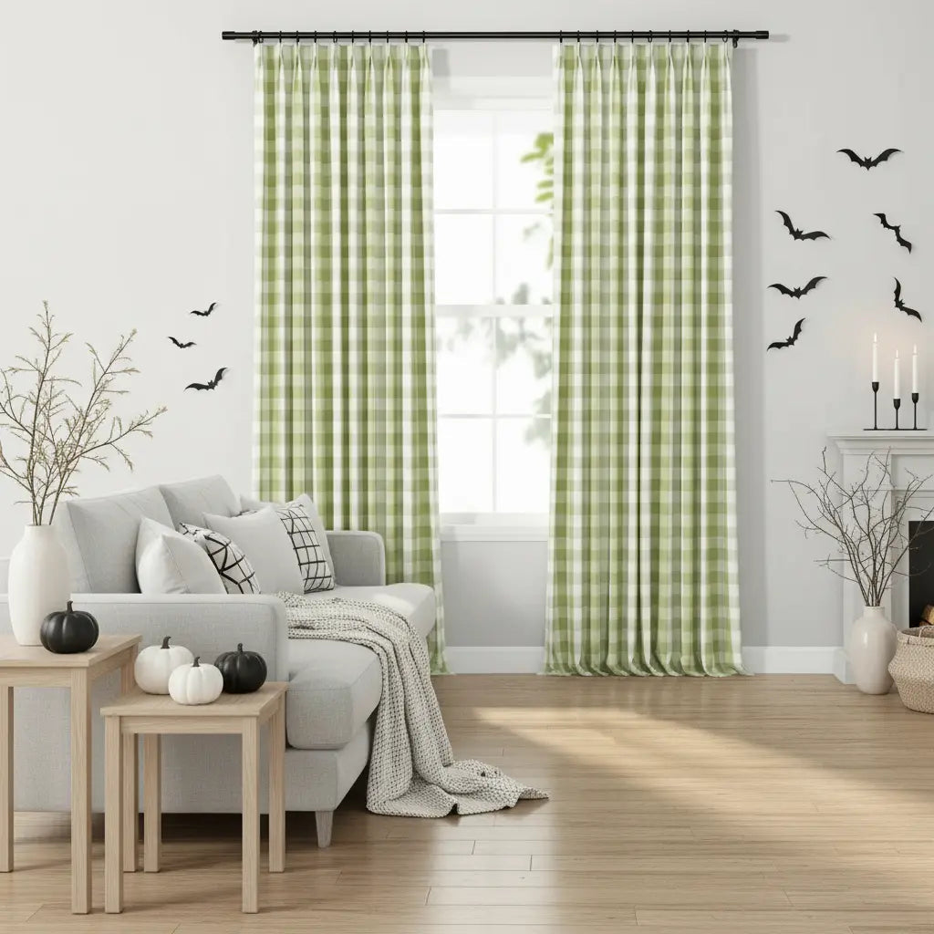 Celia Striped Plaid Curtain?-TWOPAGES