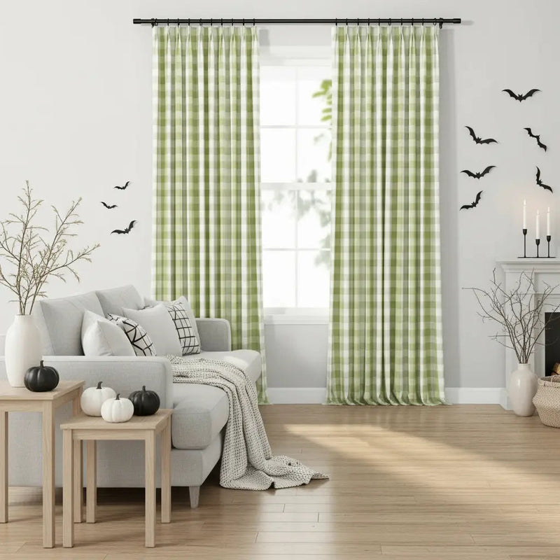 Celia Striped Plaid Curtain?-TWOPAGES