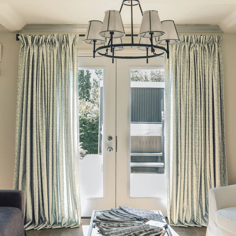 Britt Bengoechea x TWOPAGES Cottage Floral Printed Linen Cotton Pleated Curtains