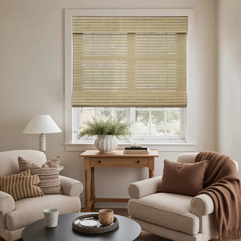 Rae Natural Bamboo Woven Blinds - Series S-?Camel S13-TWOPAGES CURTAINS