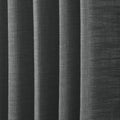 Carbon Grey Liz linen curtains in a close room detail highlighting the linen texture and colour