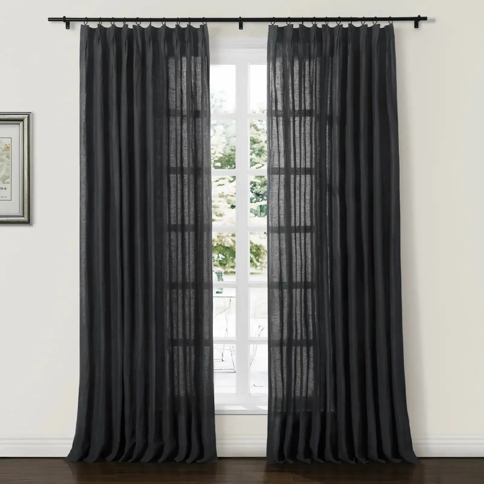 Doris 100% Linen Curtain Pleated TWOPAGES