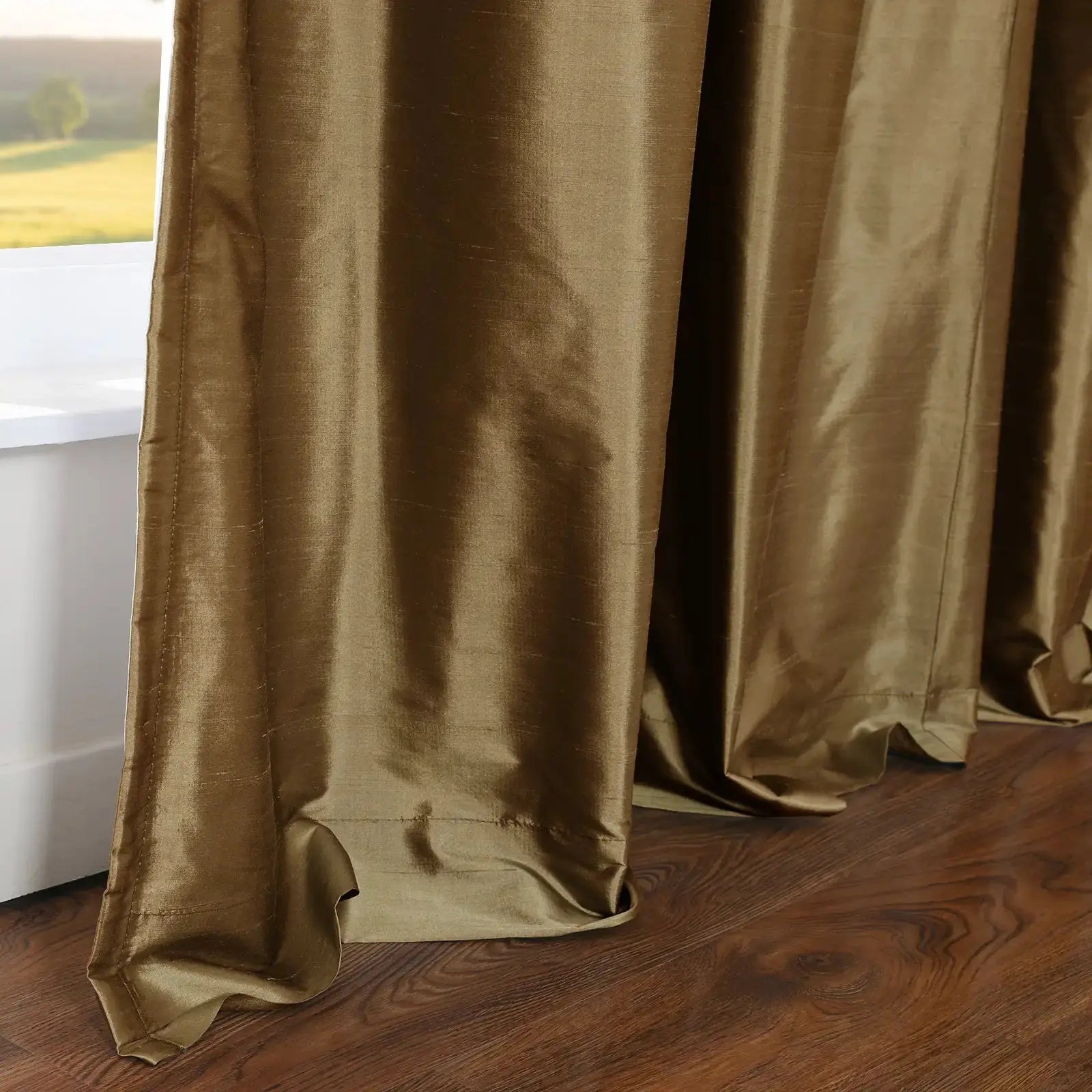 Selman Dupioni Silk Curtain Pleated?-TWOPAGES