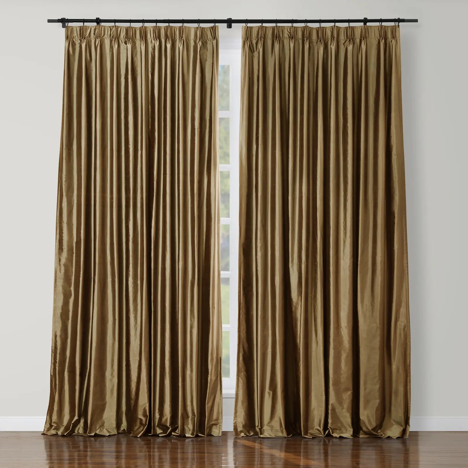 Selman Dupioni Silk Curtain Pleated TWOPAGES