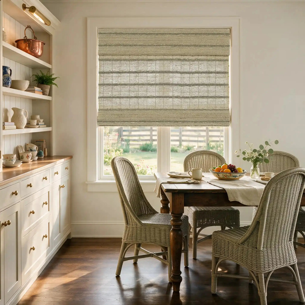 Rae Natural Ramie Jute Woven Wood Shades - Series W- -TWOPAGES CURTAINS