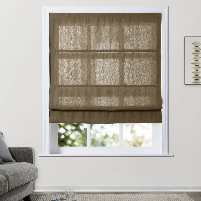 Patti Belgian Linen Roman Blind Cordless
