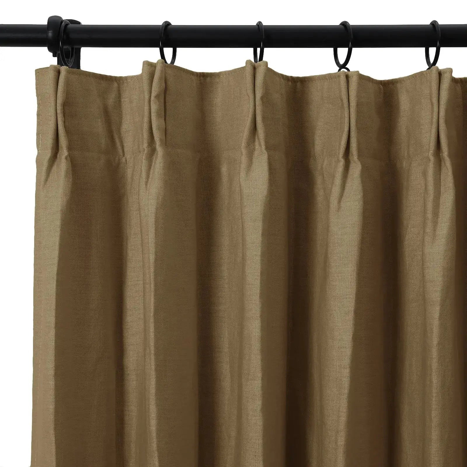 Patti Premium 100% Belgian Flax Linen Curtain Pleated- -TWOPAGES
