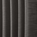 Chocolate Tart Liz linen curtains in a close room detail highlighting the linen texture and colour