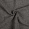 Chocolate Tart Liz linen curtains drawn partly across the window with filtered light revealing the weave