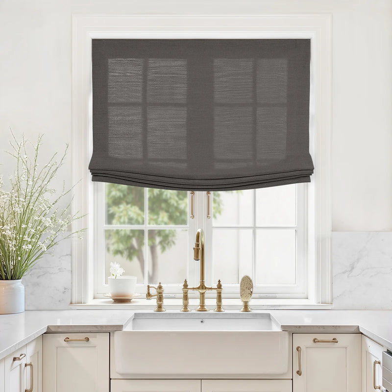 Liz Linen Relaxed Roman Blind Cord Lift