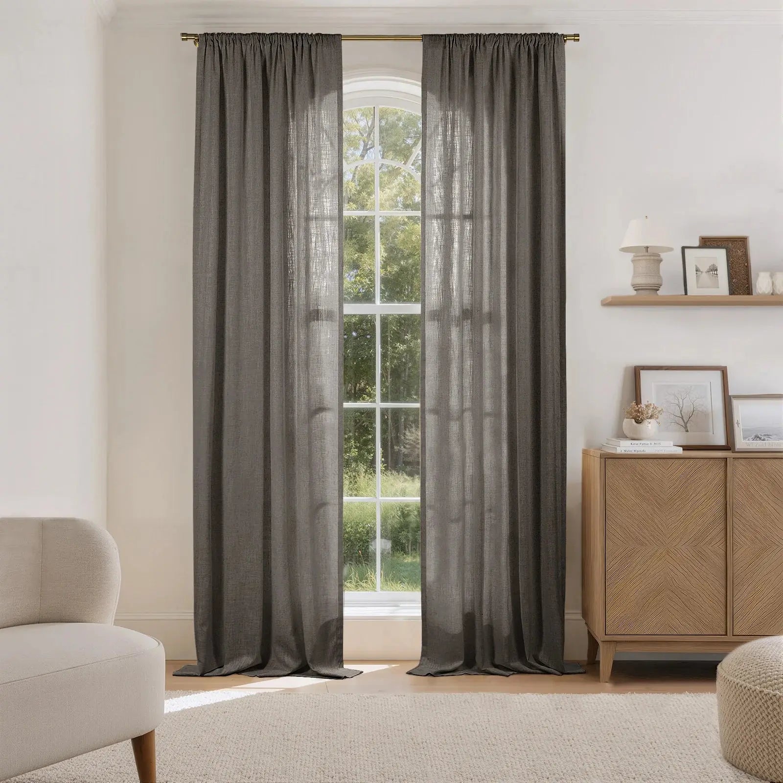 Liz Linen Drape Soft Top- -TWOPAGES