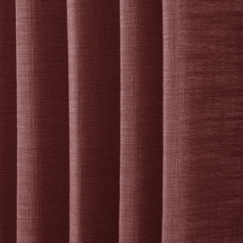 Cinnabar Liz linen curtains in a close room detail highlighting the linen texture and colour