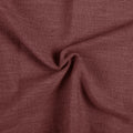 Cinnabar Liz linen curtains drawn partly across the window with filtered light revealing the weave