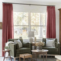 Liz Linen Blackout Curtains Pleated Drapery- -TWOPAGES