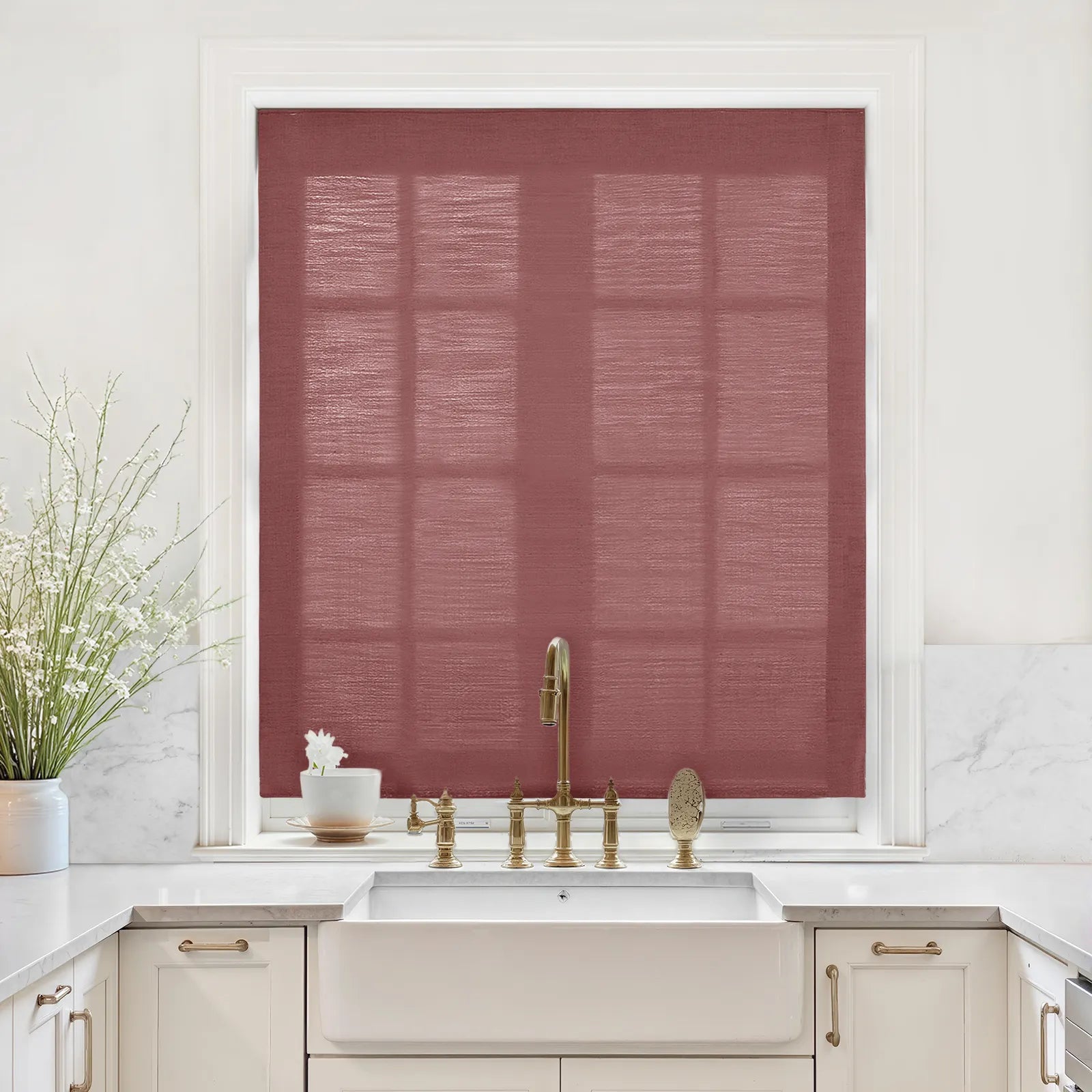 Liz Linen Relaxed Roman Blind Cord Lift