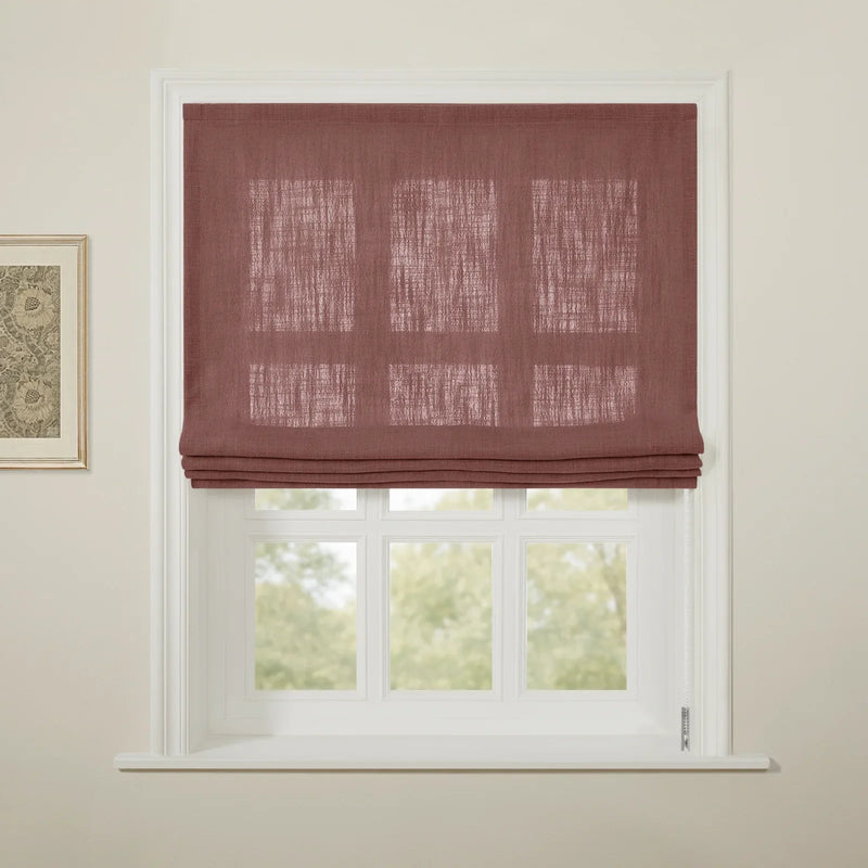 Liz Linen Flat Roman Blind Cord Lift
