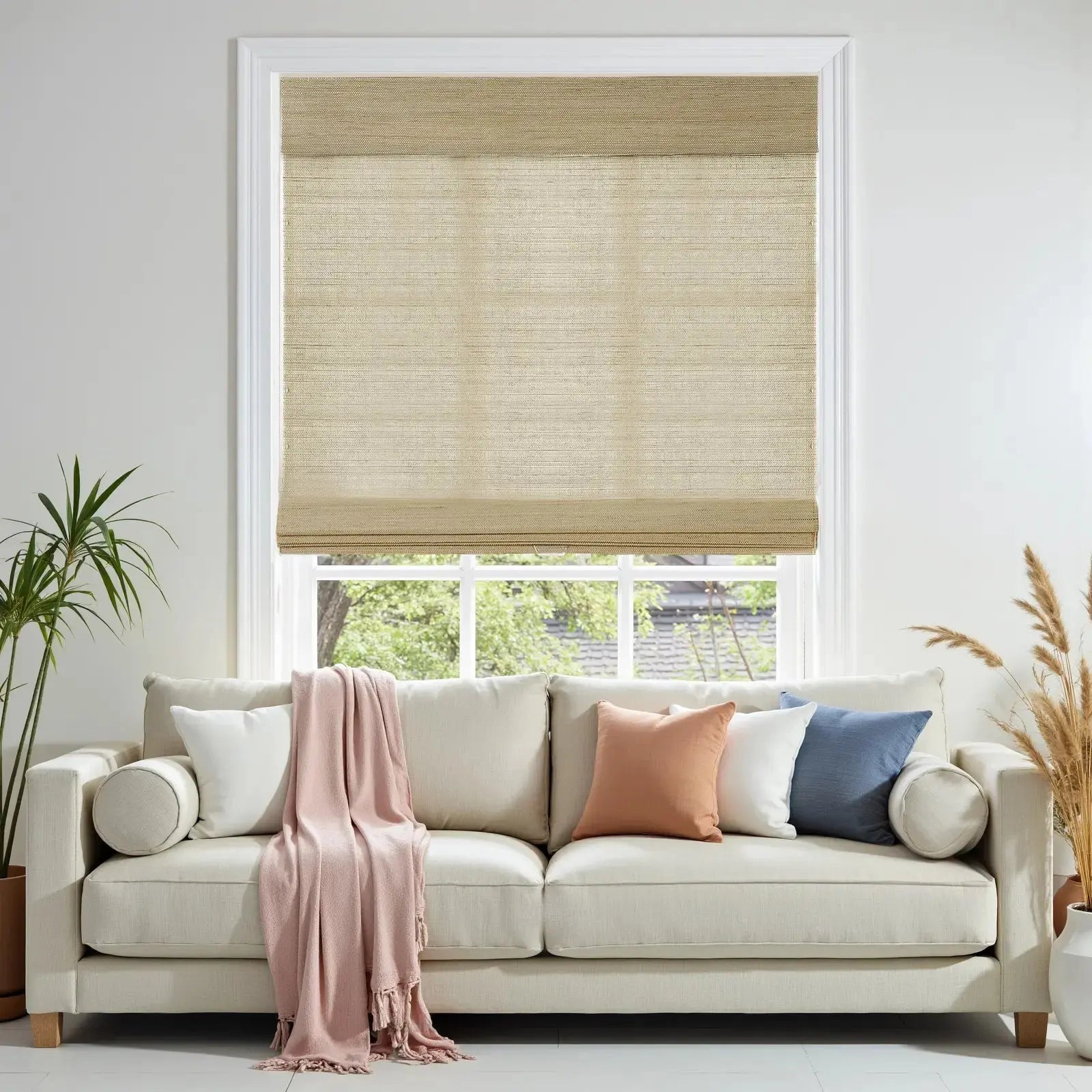 Natural Ramie Bamboo Woven Blind - Coconut?-TWOPAGES CURTAINS