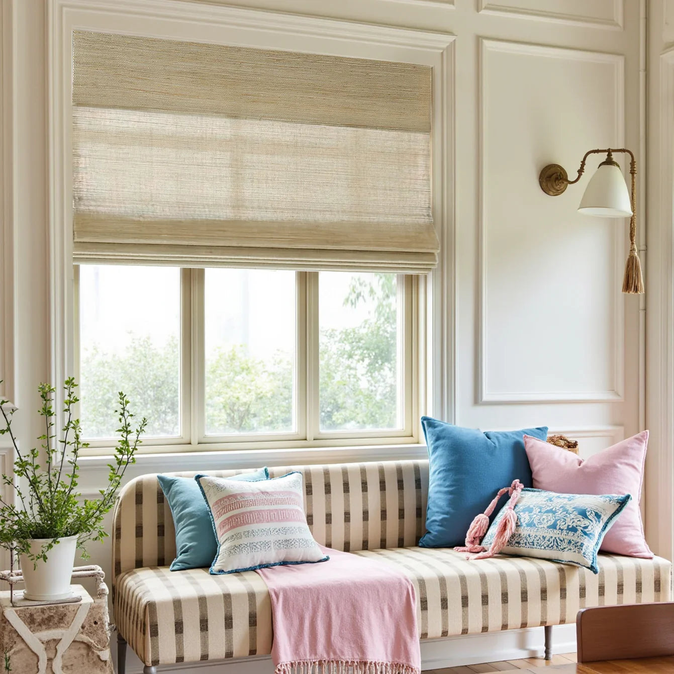 Natural Ramie Bamboo Woven Blind - Coconut?-TWOPAGES CURTAINS