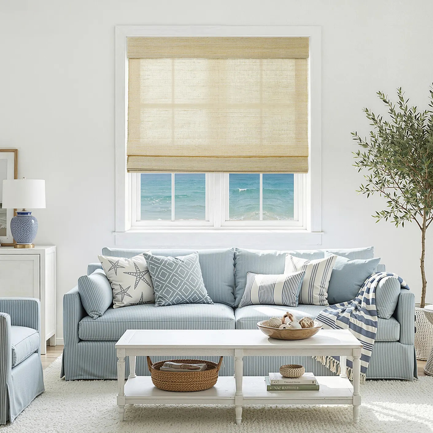 Lay Natural Ramie Bamboo Woven Blind - Coconut-?-TWOPAGES CURTAINS