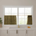 Sara Le Print Linen Pleated Cafe Curtains?-TWOPAGES