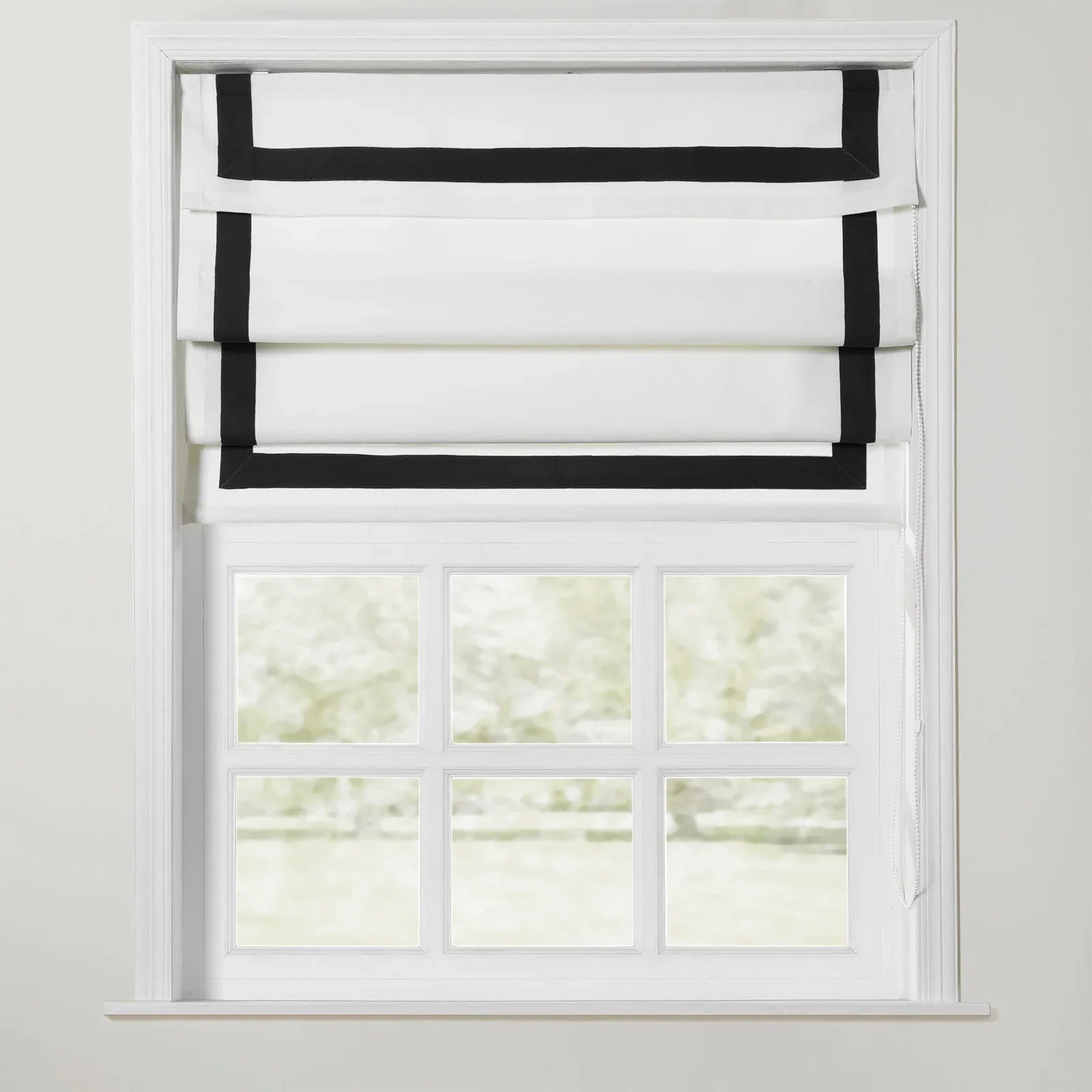 Tyrone Roman Shade with Border Cord Lift TWOPAGES