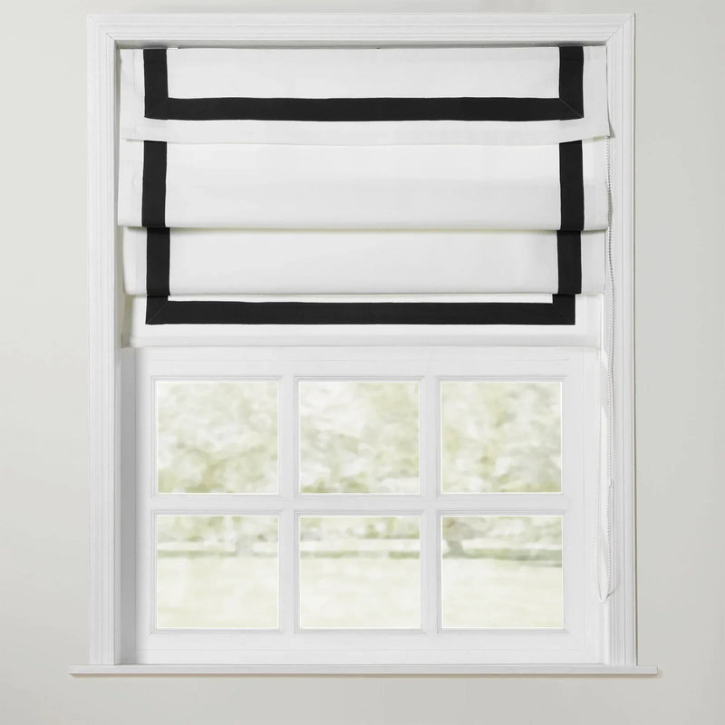 Tyrone Roman Shade with Border Cord Lift TWOPAGES